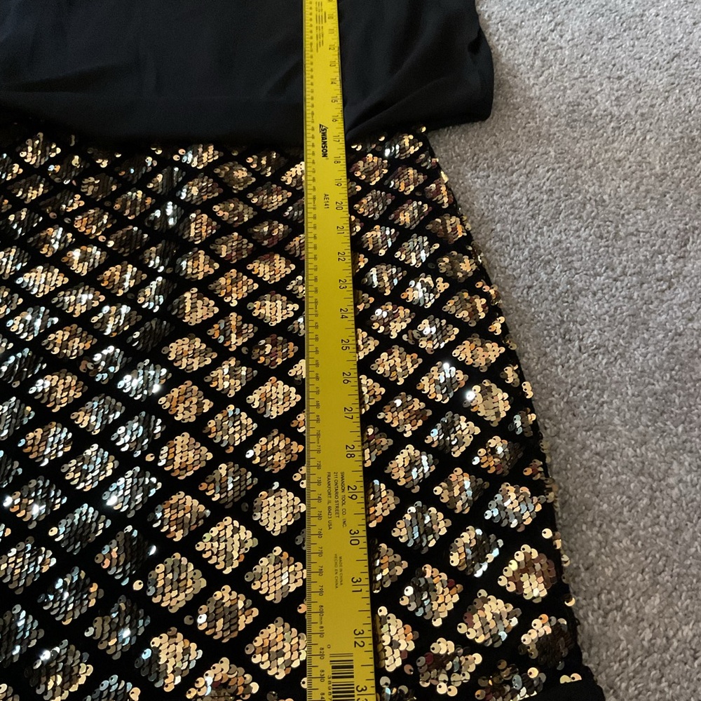 SHEIN Black and Gold Mini Dress - Picture 6 of 6